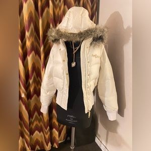 Y2K VTG APPLE BOTTOMS PUFFER COAT W/Faux Fur